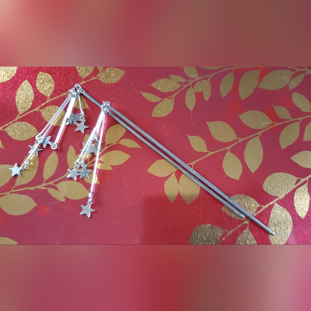 Vintage 1990's Hair Sticks With Stars